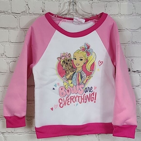 Jojo Siwa Toddler Girl 3T BOWS Everything Pink Sweatshirt Long Sleeve Fleece - Picture 8 of 8